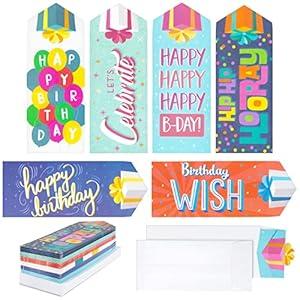 Boxed Birthday Cards with Envelopes  60 Pack Assorted Blank Greeting Cards for All Ages, Unisex Card Assortment with 12 Fun Designs, 4x6 Inches, 250 GSM Premium Cardstock, Bulk Birthday Set