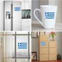 QQSD Greece Flag Sticker Greek Decal in Multiple Sizes, 3 Pack, 11.7 x 8.3 Inches