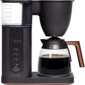 Caf Specialty Drip Coffee Maker, 10-Cup Glass Carafe, WiFi Connected Smart Voice-to-Brew, Includes Reusable Filter Basket & Grounds Scooper, Barista-Quality Brew, SCA Certified, Matte Black