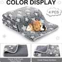 Tranqun 4 Pcs Waterproof Dog Puppies Cat Blankets Bed Mat Washable Crate Kennel Whelping Pads Reusable Pet Pee Pad Soft Reversible Pet Training Pads Sleep Floor Mat Guinea Pig Liner