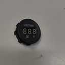 Mini Round Panel Waterproof Voltmeter,Orange Light DC 12-48V LED Digital Display Battery Voltage Meter Tester Gauge for Car Boat Marine Vehicle Motorcycle Truck (1 Piece)