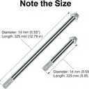 14mm 325mm Mini Bike Rear Axle + 225mm Front Axle Kit Compatible with Coleman CT200U Mini Bike 196CC 200CC 6.5HP Engine Gas Powered Powersports Accessories Parts 15mm Chain Adjuster