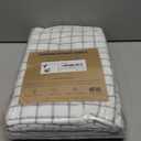 Homaxy Premium Cotton Kitchen Towels 16"x 28", Large Natural Ring Spun 390 GSM Dish Towels, Super Absorbent Terry Kitchen Hand Towels, Soft Tea Towels with Hanging Loop, Light Grey Check, 6 Pack