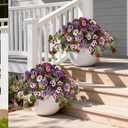 Hommyea Artificial Flowers for Outdoor Decor 2 Pcs Silk Fake Flowers, UV Resistant Faux Flowers for Outdoor Planters No Fade Spring Summer Flowers for Home Porch Garden Patio Yard Decorations