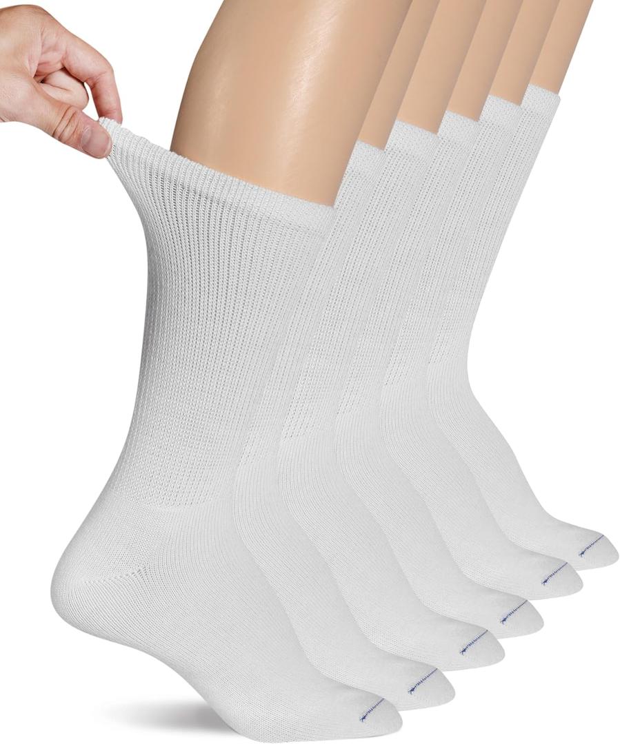 Dr. Scholl's Diabetes & Circulator Socks - 6 Pair Packs - Non-binding Moisture Management, Size 8-12