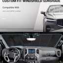Pigenius Windshield Sun Shade for BMW 5 Series Sedan & M5 (G30/F90) 2017-2023, Fits 530i 540i 530e M550i M5, Reversible Silver/Black
