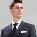 6 x Classic Mens Solid Ties Formal Neck Tie for Business Wedding Interview Office Wear (Black, M)