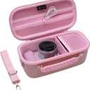 XANAD Hard Case for Sony Alpha ZV-E10,ZV-E10 II or Sony Alpha 6400,6100,6700,6600,6000,RX100 VII Lens Mirrorless Camera,with Shoulder Strap (Pink)