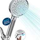 Cobbe Filtered Shower Head with Handheld - Filters Over 99% Of Chlorine - 2.0 Carbon Shower Head Filter System - Water Softener Filters Beads for Hard Water - Reduces Dry Itchy Skin, Chrome (1. Chrome (2.0 Carbon))
