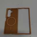 BNAAGO Magnetic Case for Samsung Galaxy Z fold 7 Case, Slim Translucent Matte Phone Cover with Shockproof TPU Frame & Scratch Resistant PC Back, Strong Magnetic Ring, Brown