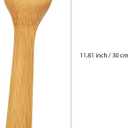 Wooden Spatula - 11.8 Bamboo Utensil Kitchen Cooking Tools Spoon, Stir Fry and Mixing, Essential Tools, Natural and High Heat Resistance for Non Stick Cookware
