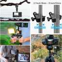 Large Tablet Mount Holder with 1/4" Screw Thread for Spin Bike, Treadmill, Microphone Stand, Tripod Adapter, Exercise Bicycle, Handlebar, for iPad Pro 13 Air & 9.5-14.5" Tablet, Gopro, Camera