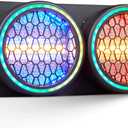 COB Stage Lights, RGBWA LED Blinder Spotlight, Par Can Stage Light Retro Matrix Light with Golden Halo Effect, DMX512 Sound-Active Uplighing for Party DJ Party Club Wedding Events