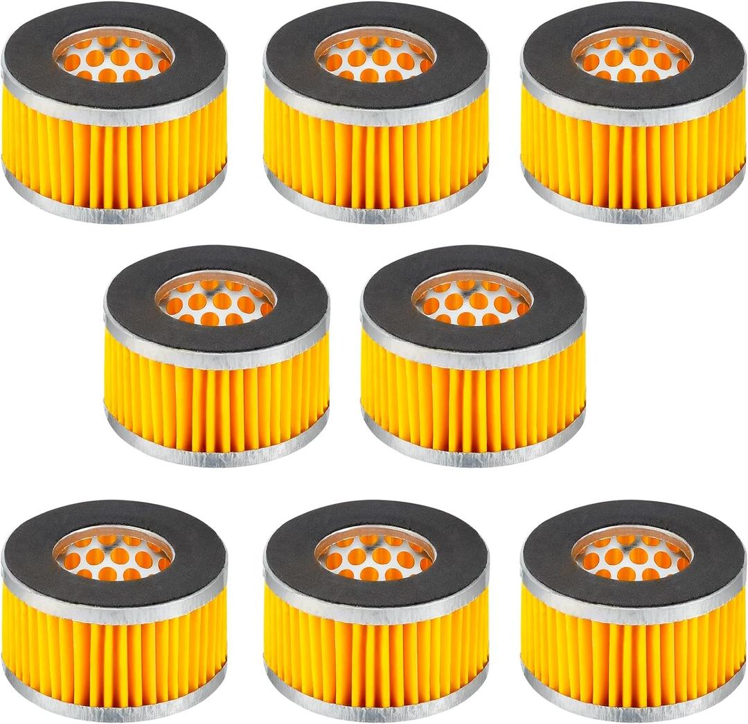 8 Pcs Air Compressor Filter Intake Paper Filter Elements 2.6 x 1.6 Inches Piston Type Air Replacement parts Element Yellow Compressor Accessories