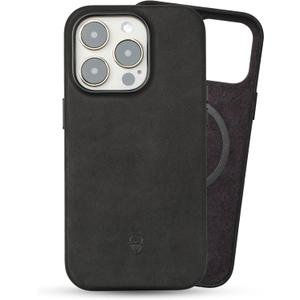 DONBOLSO Compatible with iPhone 14 Pro Leather Case - Slim Fit-Precision Crafted Premium Phone Cover - Anti Slip - Protects Your Phone with Anti Scratch Microfiber Lining - Black