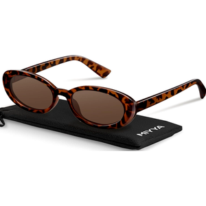miyya 2025 Polarized Oval Sunglasses with UV Protection - Multiple Trendy Colors & Patterns (Leopard Beige)