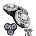 SH90 Replacement Heads Compatible with Philips Norelco Series 9000 & S8000,Metal Wheel Buckle Double-Layer Blades,Shaver Head for RQ10/RQ12