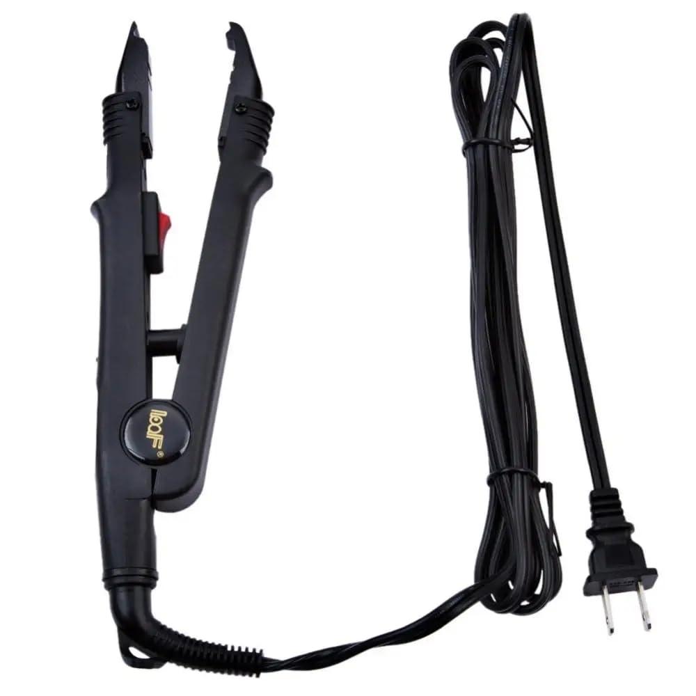 Hair Extensions ToolsProfessional k Tips Real Human Hair Fusion Hair Extensions MachineFast Heat-up Connector Wand Bonding Melting Tool Heat Iron for Salon Fashion Women (Constant Temperature - Black)