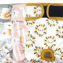 Langsprit Washable Female Dog Diapers (3 Pack) - Doggie Reusable Small Medium Large Dog Diapers for Doggy Puppy Female in Period - Highly Absorbent Dog Heat Panties (Medium,Rabbit, Owl, Lion)