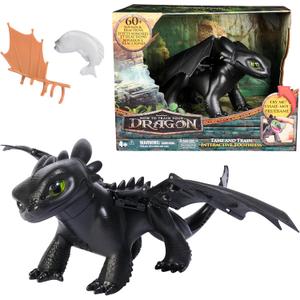 DreamWorks Dragons How to Train Your Dragon, Tame & Train Interactive Toothless with 60 Sounds & Reactions, Kids Toys for Boys & Girls Ages 4 & up, One Size