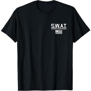 SWAT Law Enforcement Police S.W.A.T. T-Shirt (Small, Black)