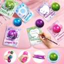 AuroTops Valentines Day Cards for Kids,24 Pack Stretchy Ball with Cute Valentine's Cards,Squeeze Toys Fidget Toys Bulk for Valentine Party Favors for Boys & Girls,Valentines Day Exchange Gifts