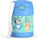THERMOS FUNTAINER Insulated Food Jar, 10 Ounce, Kid Friendly Food Jar with Foldable Spoon, Bluey