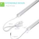 3FT LED Shop Light, 36W 5000lm Super Bright 6500K, Clear Cover, V-Shape, T8 LED Fixture, Linkable Shop Lights for Garage, Workbench, Workshop (2 Pack)