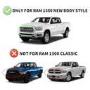 Window Visors Rain Guards for 2019-2025 Dodge Ram 1500 Crew Cab (New Body Style), Out-Channel Window Vent Wind Deflectors Visors Shades for 19-25 Ram 1500 Full-Size Cab
