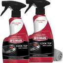 Weiman Glass Cooktop Cleaner & Polish For Daily Use on Ceramic, Induction Stove Top, Removes Grease & Oily Residue, Streak Free Shine, 12 oz, 2 Pack
