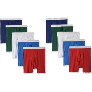 Hanes Men's Boxer Shorts with ComfortFlex Waistband Tagless Pack of 6, Size XL