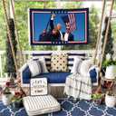 Heavy Duty 3 Ply Patriotic Flag 3x5 FT - Double Sided Outdoor Flags, Heavy Duty Warp-Knitted Polyester, Fade & UV Resistant, 4 & 6 Row Stitching, Ultra-Thick Canvas Header, Reinforced Brass Grommets - Wont Fall Off