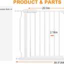 Wide Baby Gate for Stairs, Doorways, Hallways - Pressure Mounted - Walk Through - Dogs & Kids Gates - 38.5 to 43.5 Inch Wide