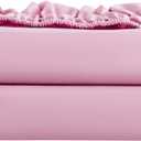 FreshCulture Twin Fitted Sheet 2 Pack - Hotel Quality - Ultra Soft & Breathable - Brushed Microfiber - Deep Pocket - Cooling Fitted Sheets - Dusty Pink