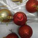 50pcs Christmas Balls 4cm / 1.6" Christmas Tree Hanging Ornaments Xmas Ball Decoration for Xmas Tree Wreath Garland, Red and Gold