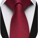 HISDERN Ties for Men Solid Color 2.17'' Skinny Tie Formal Business Neckties Silk Classic Woven Satin Wedding Necktie