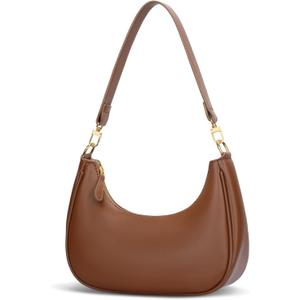 KKXIU Shoulder Bag for Women Small Purse Cute Clutch Hobo Handbag Trendy Crescent Bag (Brown)