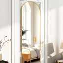 Full Length Mirror Door Hanging, Door Mirror, Full Length Miiror, 48"x14" Bathroom Mirror, Long Mirror for Bedroom Living Room Locker Room (Gold)