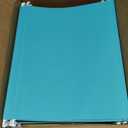 Amazon Basics Hanging File Folders with Adjustable Tabs for Document Organization, Letter Size, Aqua, 25-Pack