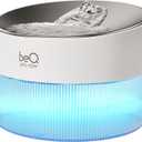 beQ Cat Water Fountain,2.5L/84oz Inside Ultra-Quiet Stainless Steel Automatic Pet Water Dispenser, BPA Free, Visible Water Level, with a Large Size Filter, Suitable for Cats & Small Dogs