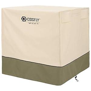 COSFLY Air Conditioner Cover for Outside Units-Durable AC Cover Water Resistant Fabric Windproof Design -Square Fits up to 28 x 28 x 30 inches