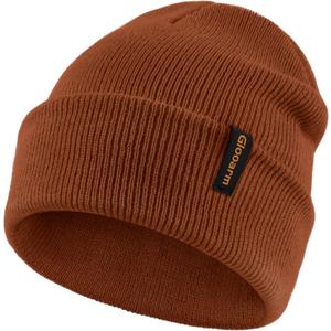 Glooarm Baby Beanie, Toddler Beanie Baby Boys Girls Beanies Kids Knit Winter Hats Newborn Infant Cuffed Caps, 0-6 Years (Dark Orange)