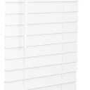 LOTUS & WINDOWARE 2.5-inch Cordless Faux Wood Blind, Plantation Style, 23" Wide x 48" Long, Smooth, Bright White – for Living Room, Bedroom, Interior Door Windows