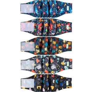 wegreeco Small Dog Diapers Male,Reusable Belly Bands for Male Dogs,Washable Doggie Puppy Male Diapers Wraps,Medium Large Size(5 Pack Small) (Pixiesprite)