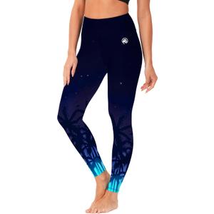 Women UPF 50+ Rash Guard Leggings Water Sport Pool Pants Tummy Control Swimming Tights Purple 2XL
