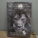 Framed Inspiring Lion Canvas Wall Art, 16x24in