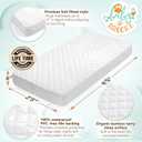 Organic Bamboo from Viscose Fitted Crib Mattress Protector Pad by Baby&Brooke 100% Waterproof, Absorbent, Non-Toxic, Breathable Mattress Cover - (52"x 28"x 8")