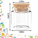 24 Pack 1.7 Oz Glass Bottles with Cork Stoppers,50 ML Mini Small Glass Bottles for Wedding Favors,Crafts Home Decorations,Party Favors