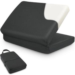 Travel Seat Cushion – Portable Memory Foam Cushion for Soft Support, Cushion Pad for Car Seat, Airplane, Bleacher, Airplane & Stadium Cushion for Long Sitting for Hip, Tailbone, Coccyx, Sciatica