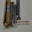 74inch Shower Curtain Rod setup With Twisting extensions for 1-3 extra inches, total 77inches, Black with Yellow rubber tips